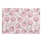 Housse D'oreillers Pink Lollipops, Heart Lollipops, Lollipop Pattern (Dos)