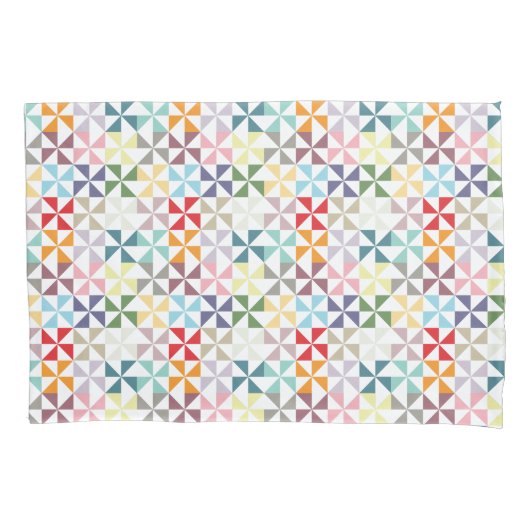 Housse D'oreillers Pinwheel coloré (devant)