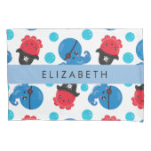 Housse D'oreillers Pirate Octopus, Motif Octopus, Mer, Votre Nom (devant)
