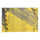 Housse D'oreillers Piste noire trace jaune (devant-Droit)