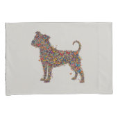 Housse D'oreillers Pitbull Butterfly Silhouette Reversible Bully Dog (devant-Droit)