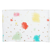 Housse D'oreillers PixDezines Aquarelle plumes/do-it-yourself arrière (devant-gauche)