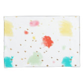 Housse D'oreillers PixDezines Aquarelle plumes/do-it-yourself arrière (devant-Droit)