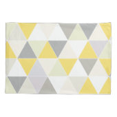 Housse D'oreillers PixDezines géométrique jaune+gris (Dos-gauche)