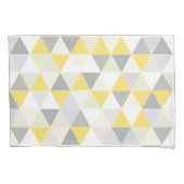 Housse D'oreillers PixDezines géométrique jaune+gris (devant-gauche)