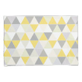 Housse D'oreillers PixDezines géométrique jaune+gris (devant-Droit)