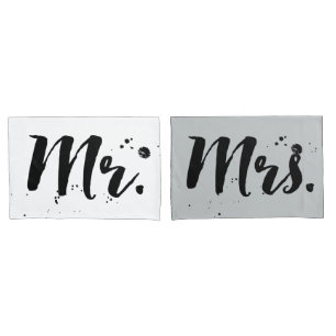 Housse D'oreillers PixDezines m/mrs/b+w/do-it-yourself couleurs arriè