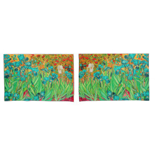 Housse D'oreillers PixDezines Van Gogh Iris/Teinte sarcelle/Saint-Rém
