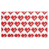 Housse D'oreillers Pixel Coeur 8 bits Amour (devant-gauche)