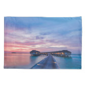 Housse D'oreillers Plages tropicales | Bungalows Maldives (Dos)