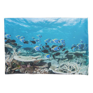 Housse D'oreillers Plages tropicales Esturgeon Parmi le corail
