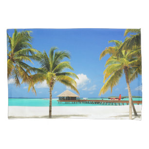 Housse D'oreillers Plages tropicales Île et lagon, Maldives