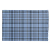 Housse D'oreillers Plaid de bleu de bleuet (Dos)
