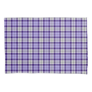 Housse D'oreillers Plaid de pourpre de tartan de secteur de