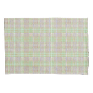 Housse D'oreillers Plaid de sauge neutre de ferme