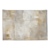 Housse D'oreillers Plaid en or gris neutre (Dos-Droit)