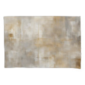 Housse D'oreillers Plaid en or gris neutre (devant-gauche)