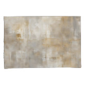 Housse D'oreillers Plaid en or gris neutre (devant-Droit)