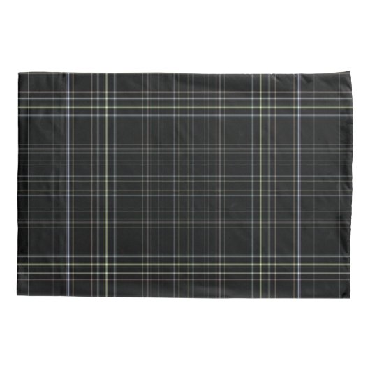 Housse D'oreillers Plaid noir (Dos)