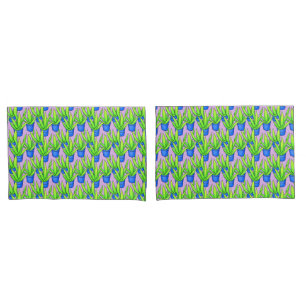 Housse D'oreillers Plantes d'Aloe Vera à monogramme de motif