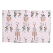 Housse D'oreillers Plantes Suspendues Maison Rose (Dos)