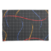 Housse D'oreillers Plaque et points de peinture rétro (devant-Droit)