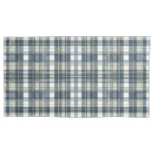 Housse D'oreillers Plat blanc blanc vert bleu Denim Sage (devant)