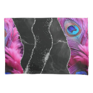 Housse D'oreillers Plume Peacock coloré Eyespot Motif Lumbar