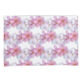 Housse D'oreillers Plumeria s'épanouit dans un ensemble de coquillage (devant-Droit)