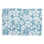 HOUSSE D'OREILLERS PLUMÉRIE DE L'ÎLE (BLEU D'ESCLAT) (Dos-gauche)