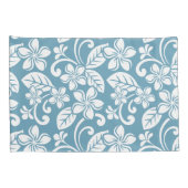 HOUSSE D'OREILLERS PLUMÉRIE DE L'ÎLE (BLEU D'ESCLAT) (Dos-Droit)