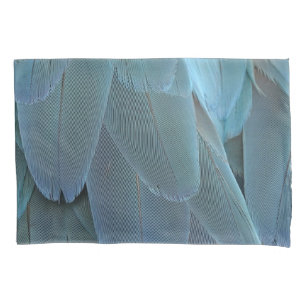 Housse D'oreillers Plumes bleues