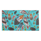 Housse D'oreillers Plumes colorées (Dos-gauche)