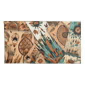 Housse D'oreillers Plumes tribales du sud-ouest aztèque (Dos-Droit)