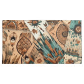 Housse D'oreillers Plumes tribales du sud-ouest aztèque (devant-Droit)