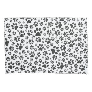 Housse D'oreillers Poches de chien noir et blanc Poka Dot
