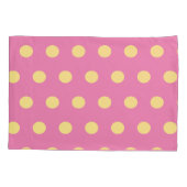 Housse D'oreillers Poids Polka Dot (Rose & Jaune Doux) (Dos-gauche)