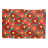 Housse D'oreillers Poinsettias de Noël (Dos)