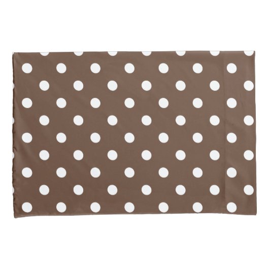 Housse D'oreillers Point Polka Brown (devant-Droit)