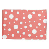 Housse D'oreillers Point Polka de corail (Dos)