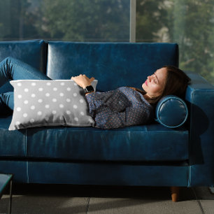 Housse D'oreillers Point Polka gris