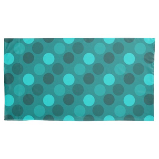 Housse D'oreillers Point Polka Turquoise (devant)