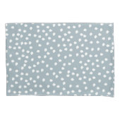Housse D'oreillers Pointe Polka minimale gris vert et blanc (devant)