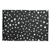 Housse D'oreillers Points dalmatiens, Zones dalmatiennes, Noir et Bla (Dos)