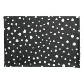 Housse D'oreillers Points dalmatiens, Zones dalmatiennes, Noir et Bla (devant)