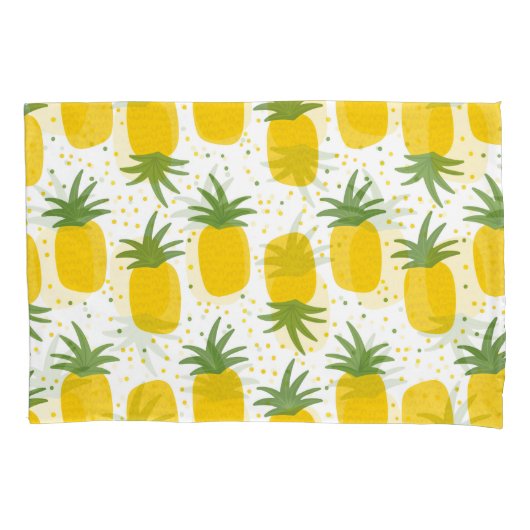 Housse D'oreillers Points d'ananas : Conception de fruits d'été (devant)