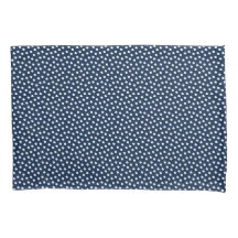 Points d'aquarelle bleu nuit polaire Coque Coussin