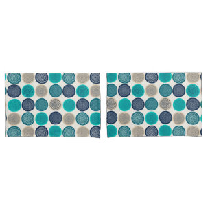 Housse D'oreillers Points du cercle scandinave Mandala Motif 1