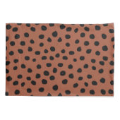 Housse D'oreillers Points Empreintes de léopard Rouille Terracotta Ch (Dos)