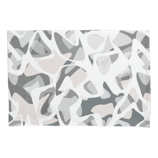 Housse D'oreillers Points gris clair motif Abstrait tacheté (devant)